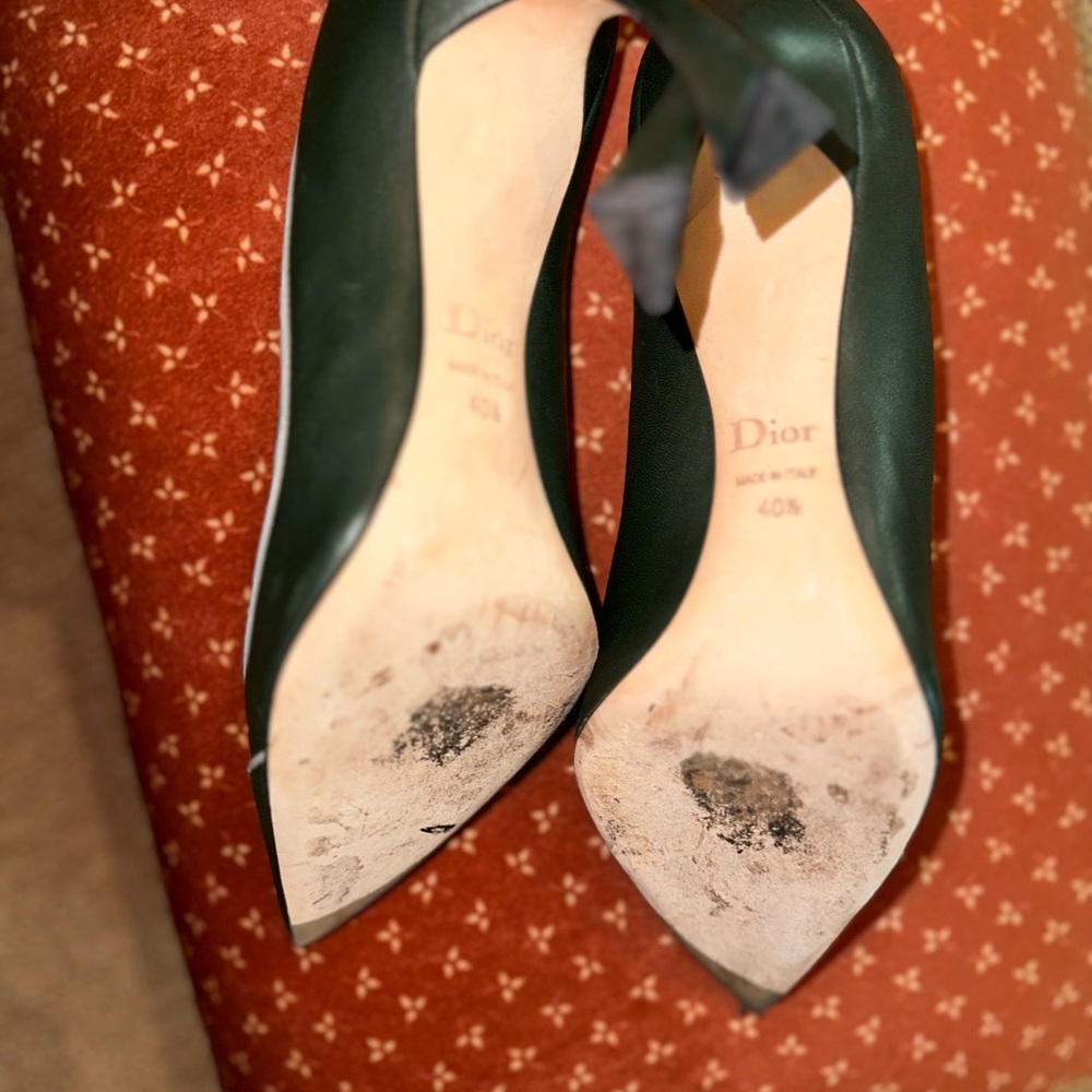 New! Dior Chromatic Pump 10cm Perle. Hunter Green. Size 40.5 (10.5) - Picture 4 of 7